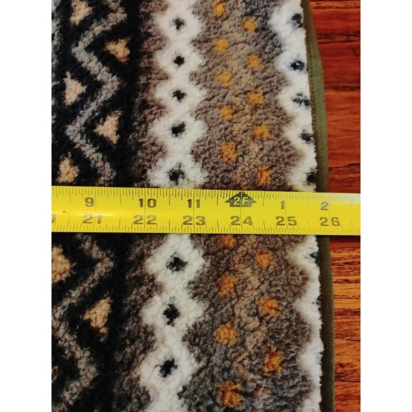 Old Navy Sherpa 1/4 Zip SHERPA UNISX S Fair Isle Aztec Fleece Sleeve POCKETS NWT - Picture 9 of 13